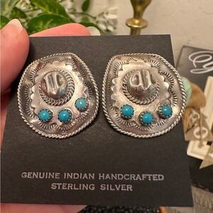 Native American Made - Cowboy Hat Earrings